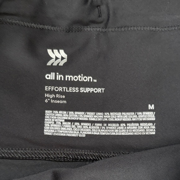 All in Motion Women's Black Bike Shorts - Picture 5 of 7